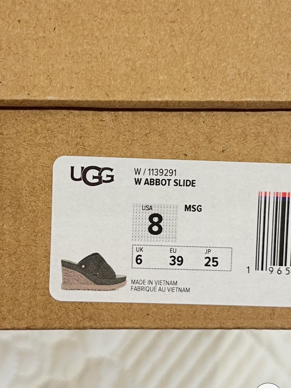 UGG Olive Green Suede Wedge Sandals - Picture 7 of 7